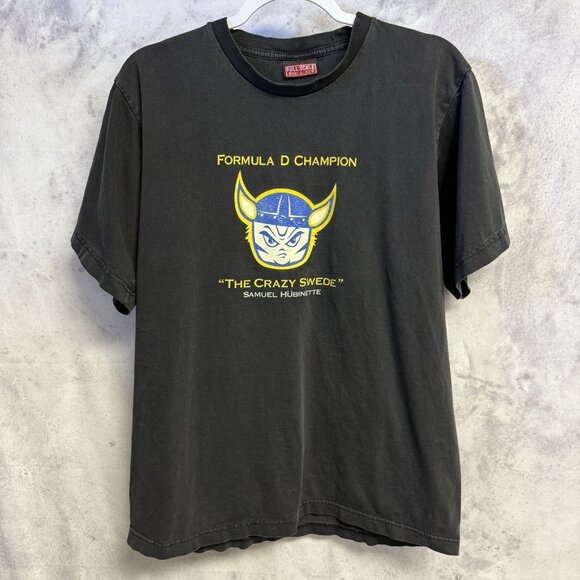 Vintage Y2K Drift Street Racing T Shirt Formula D Champion Mens L 20.5x26.5 - Picture 1 of 10